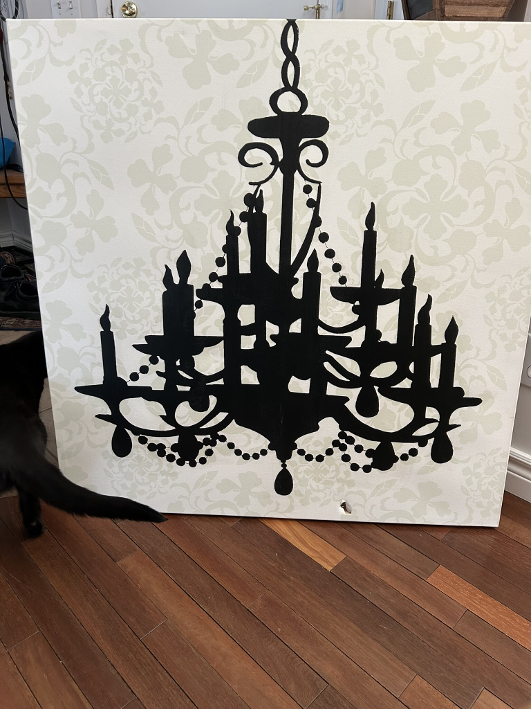 Chandelier canvas painting