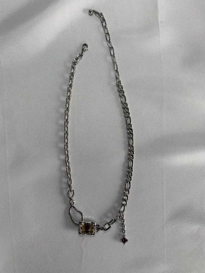 🤍⛓️Asymmetric Necklace🤎💎 - photo 3
