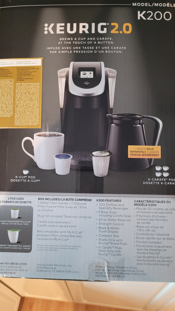 Keurig 2.0 K200 with pods storage image indicator(2)