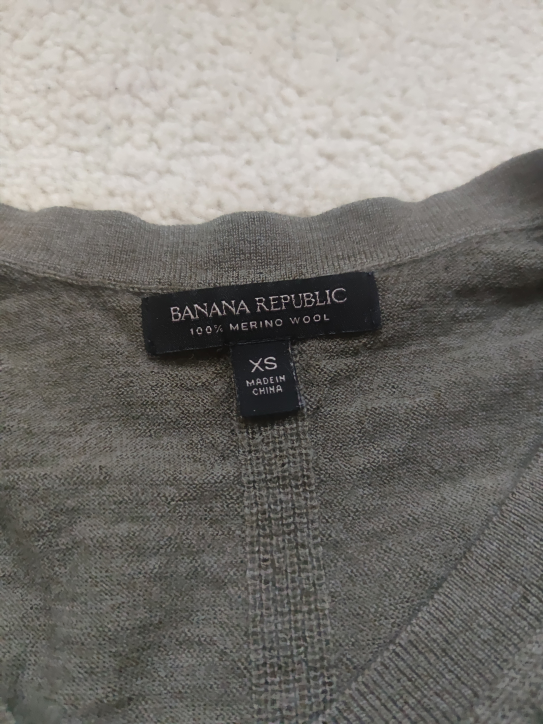 Banana Republic Olive Green Merino Wool Sweater image indicator(2)