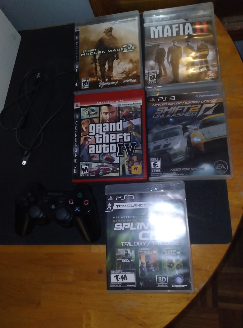 ps3 controller and 5games thumbnail