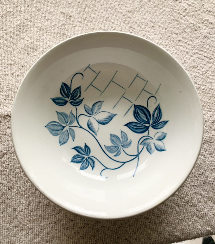 Vintage Blue Ivy Royal Ironstone Soup Plate #freecycle thumbnail