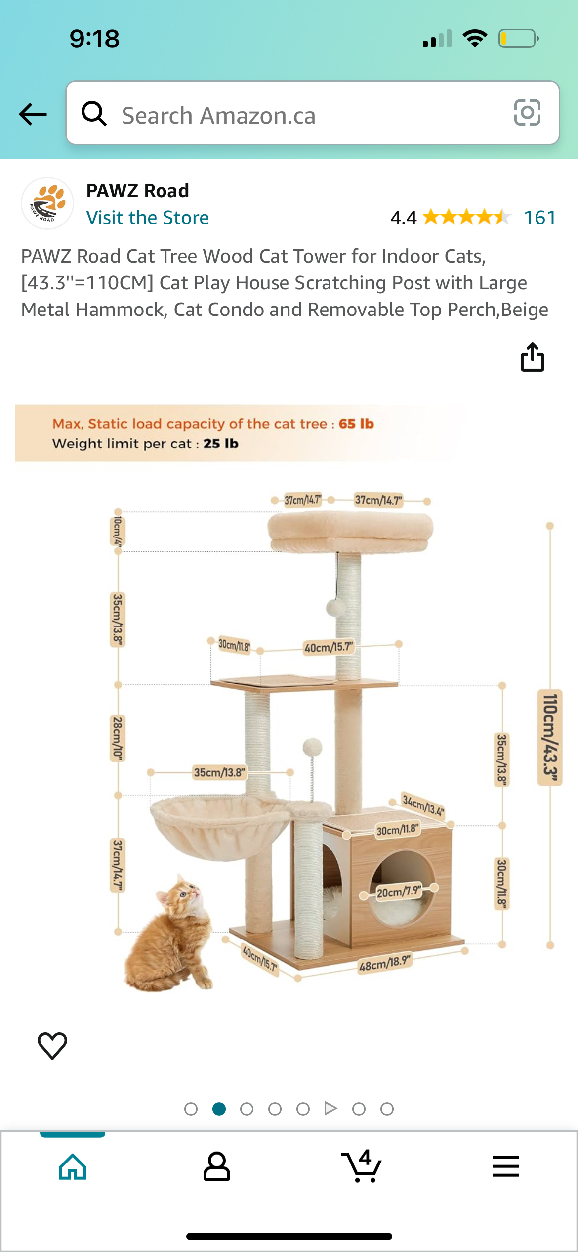 Wood cat tower - photo 2