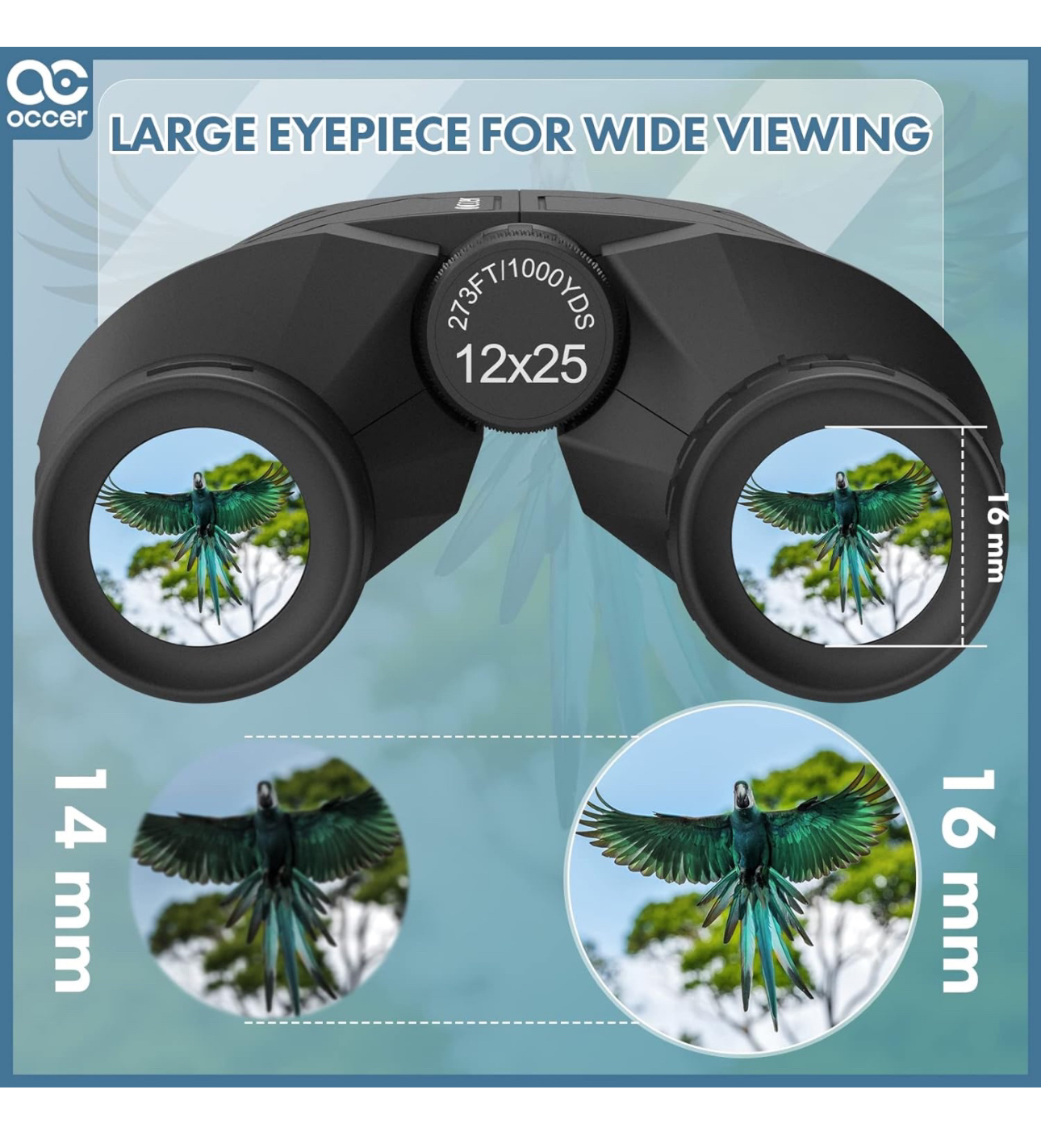 12x25 Compact Binoculars for Adults/Kids - photo 4