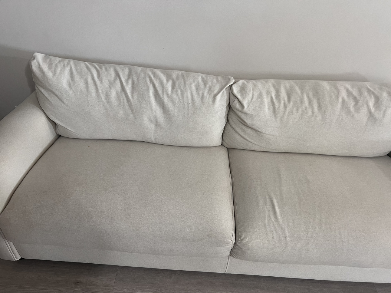 Beige two sitters couch