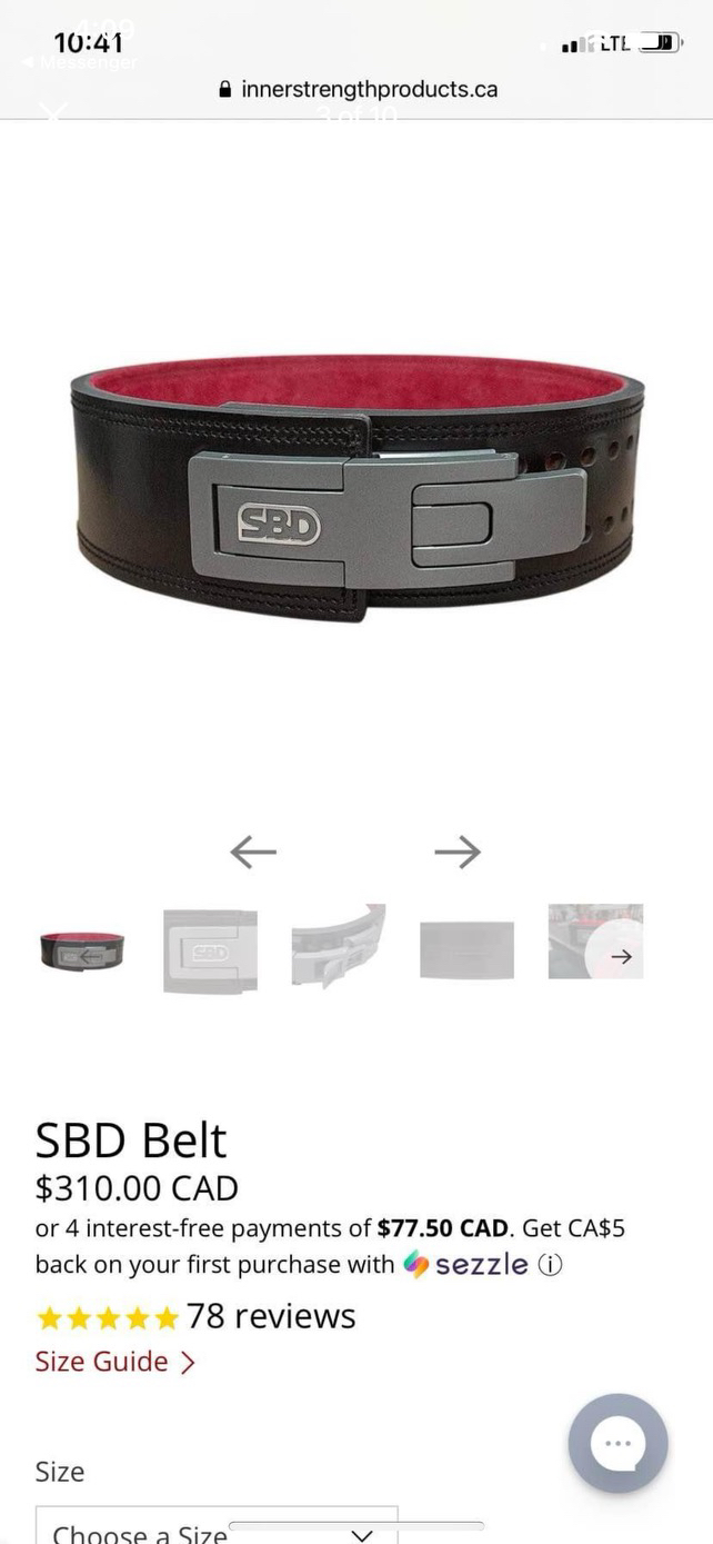 SBD belt size Medium 13mm