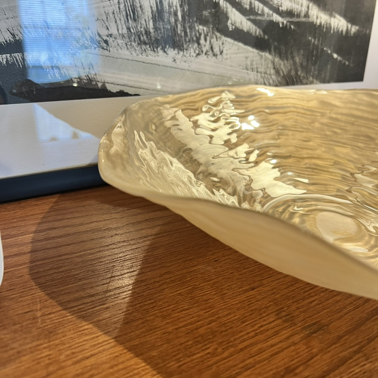 Glass Wavy Display Bowl - photo 3