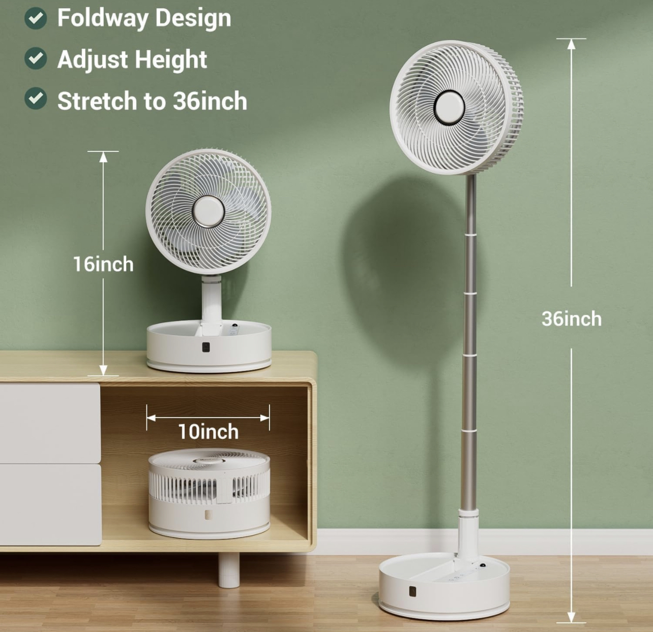 Foldable Floor Fan, Table Fan, Adjustable Wind Direction, BNIB image indicator(8)