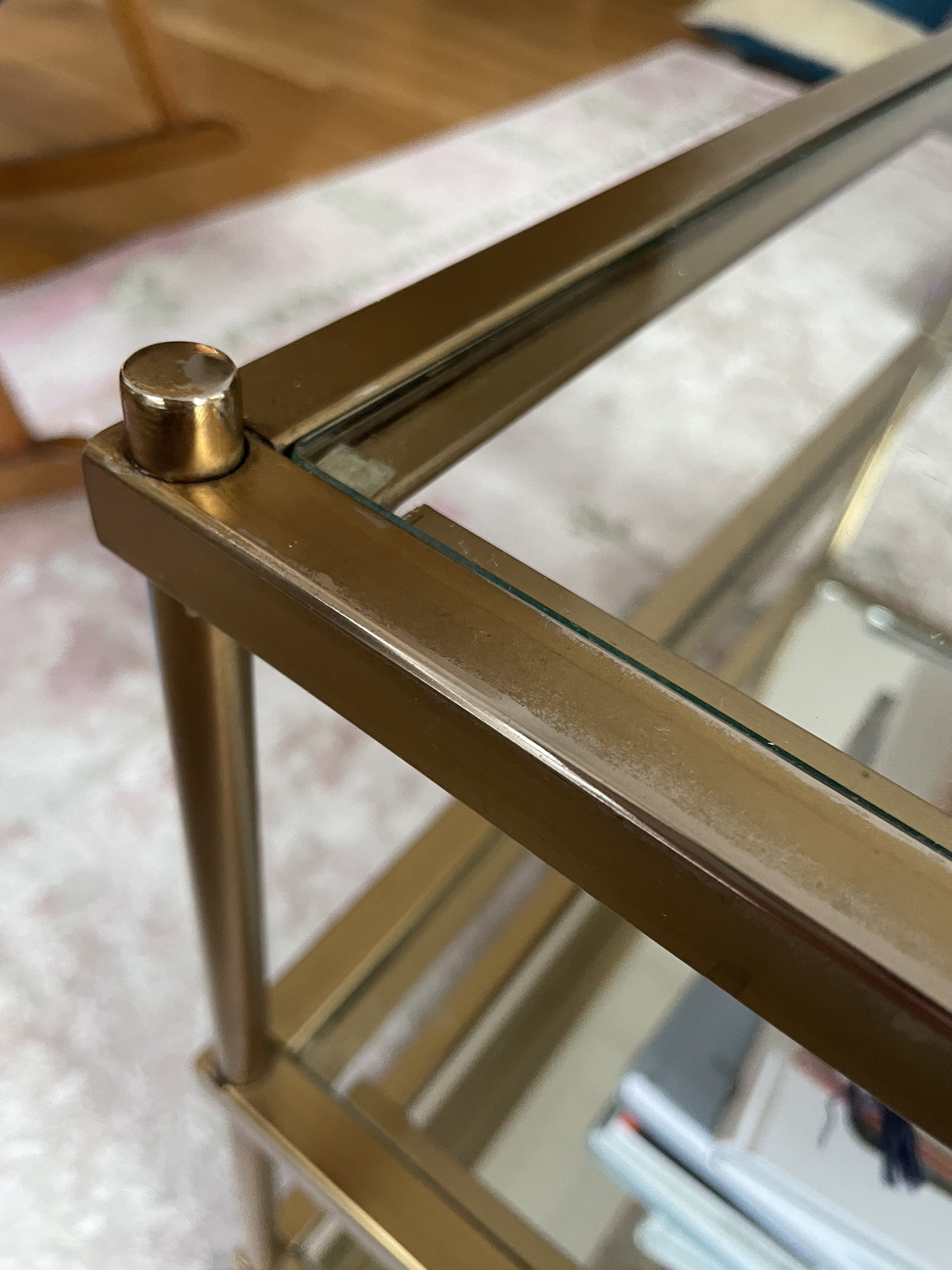 West Elm Mirror and Glass tiered coffee table - photo 5