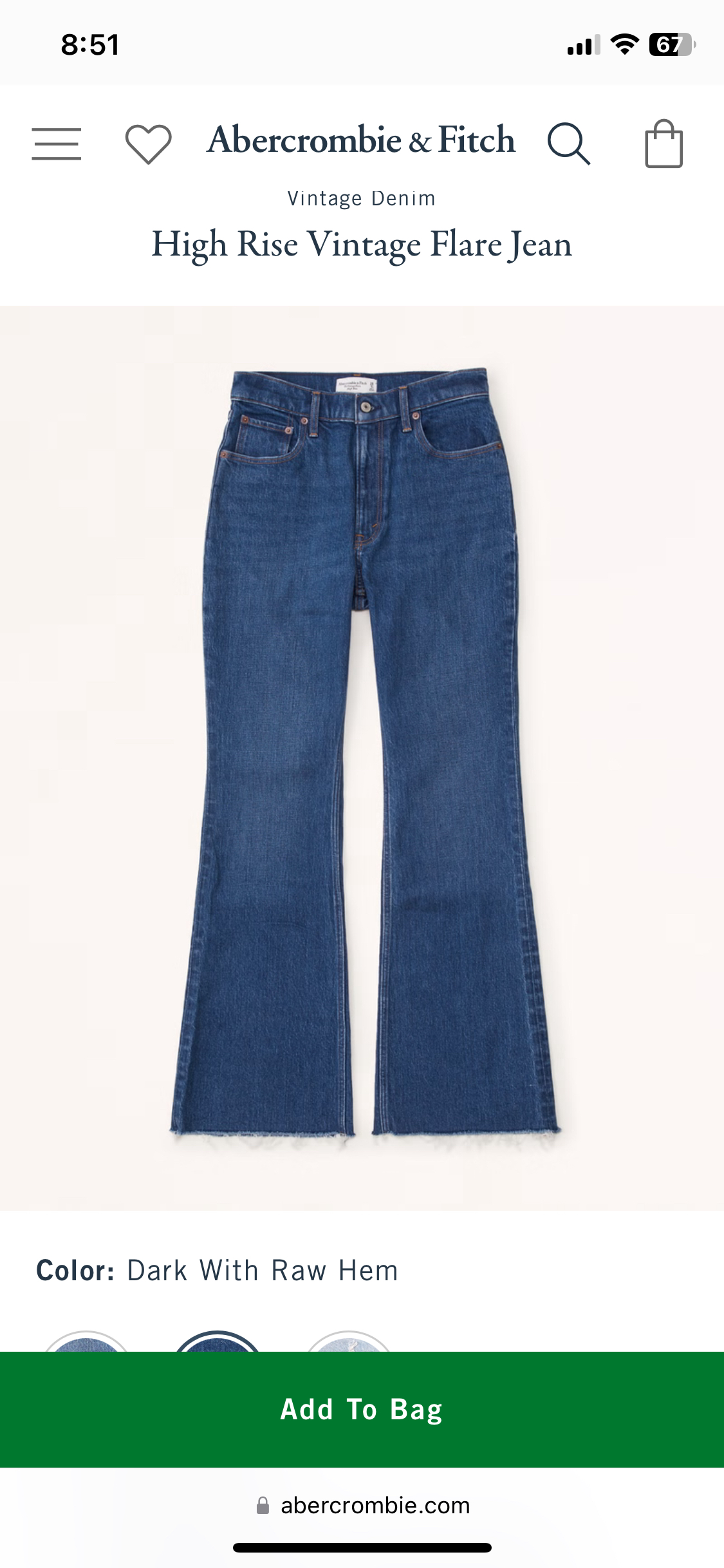 Abercrombie Jeans- flare vintage high rise. Size 27 - photo 3