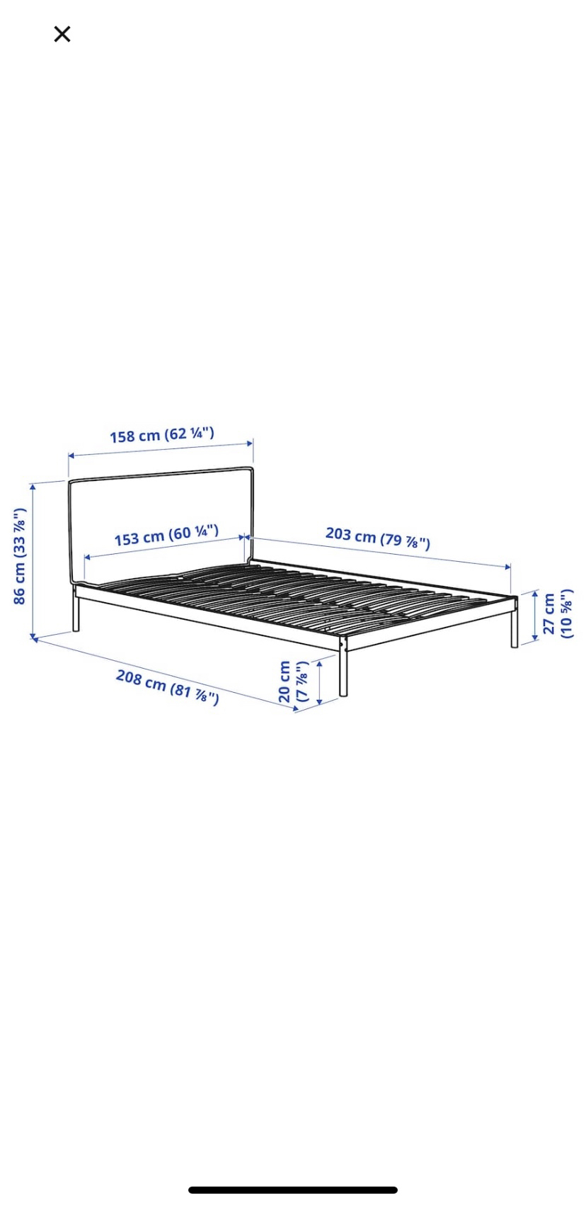 [PRICE CUT] IKEA Queen Bed Frame - Like New - photo 3