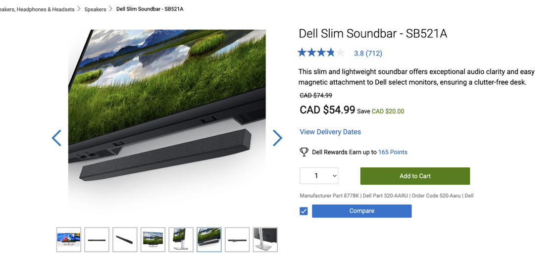 Dell Slim Soundbar SB521A (Brand New) - photo 3