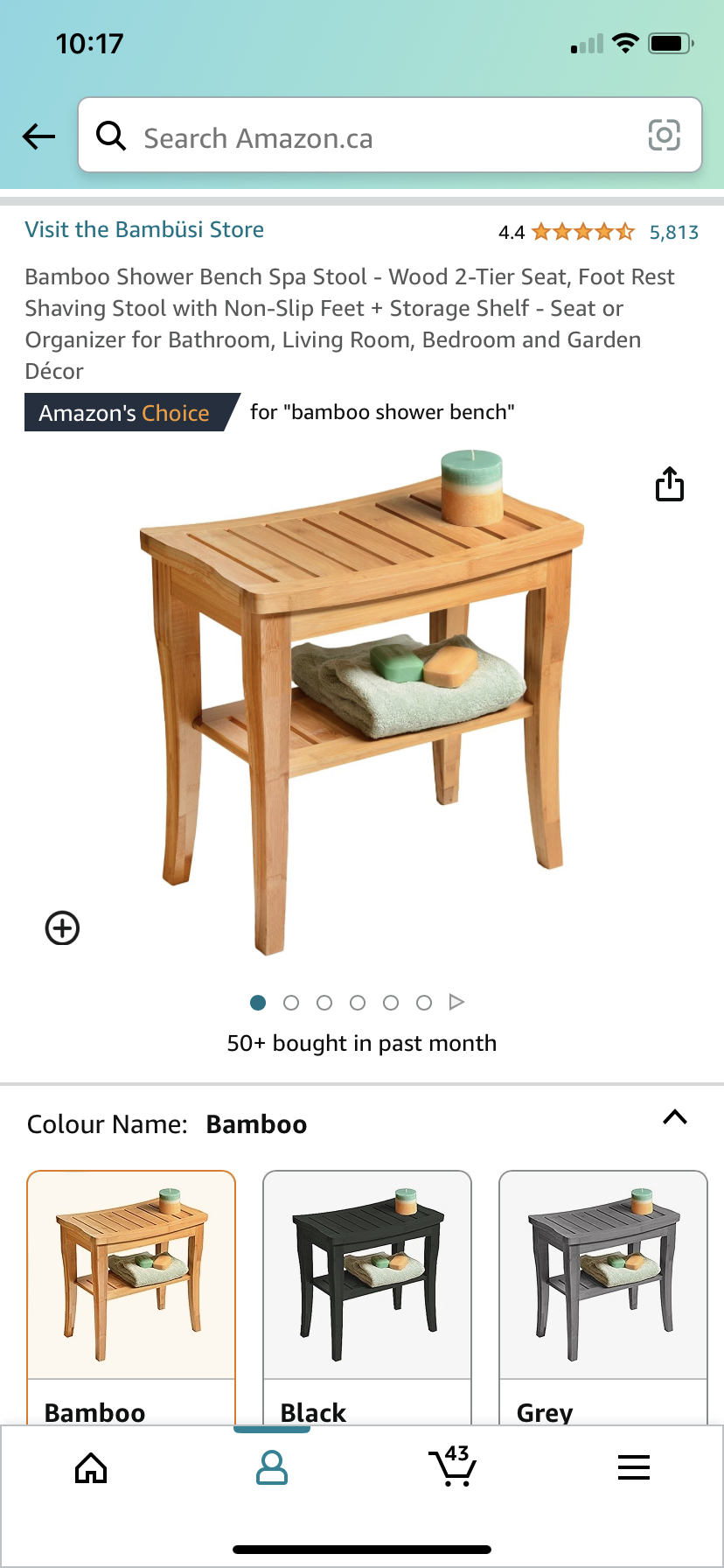 Bamboo shower bench