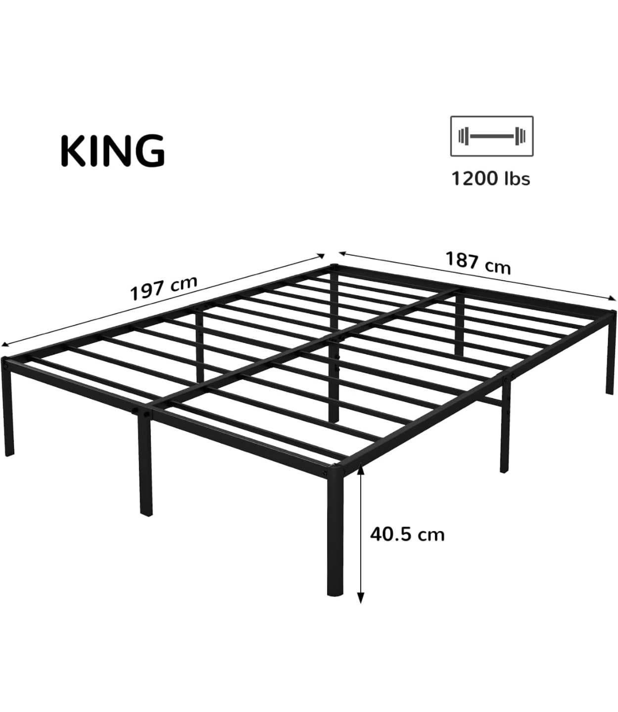 Moving out April 12th King Bed Frame 16 Inch Metal Bed Frame thumbnail