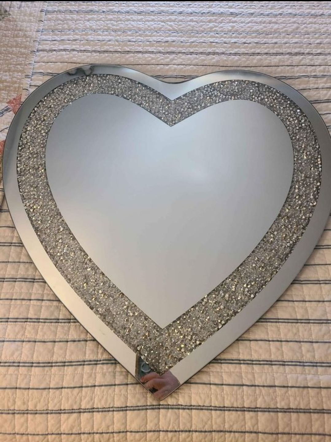 heart-shaped vanity mirror