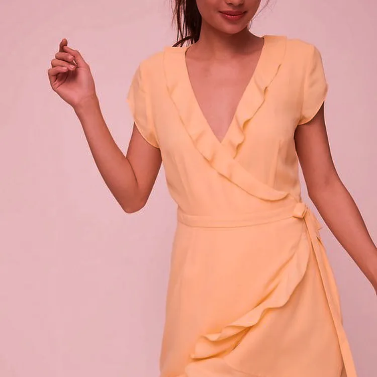 aritzia orange dress Vault Poplin Dress