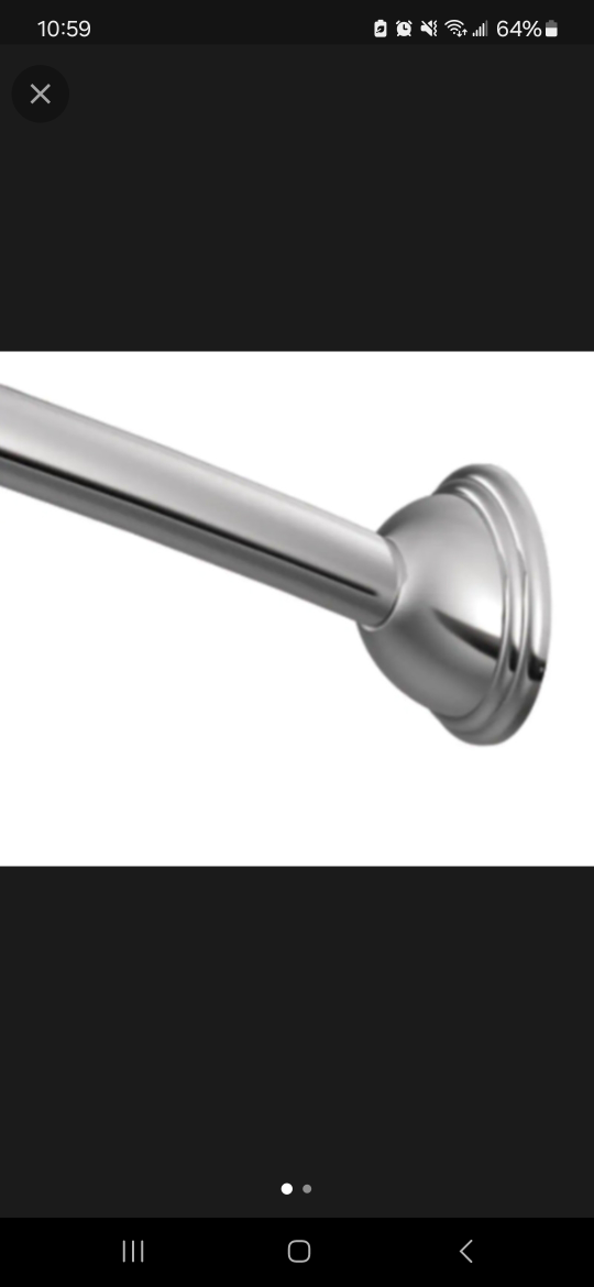 Moen curved shower bar