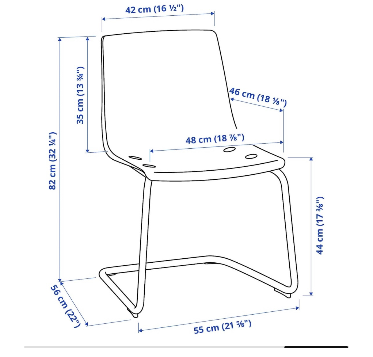 IKEA Tobias Transparent Acrylic Dining Chair - photo 4