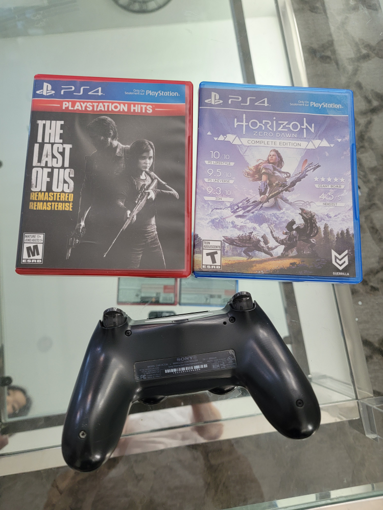 Authentic Playstation 4 Dualshock Controller and 2 Games image indicator(2)