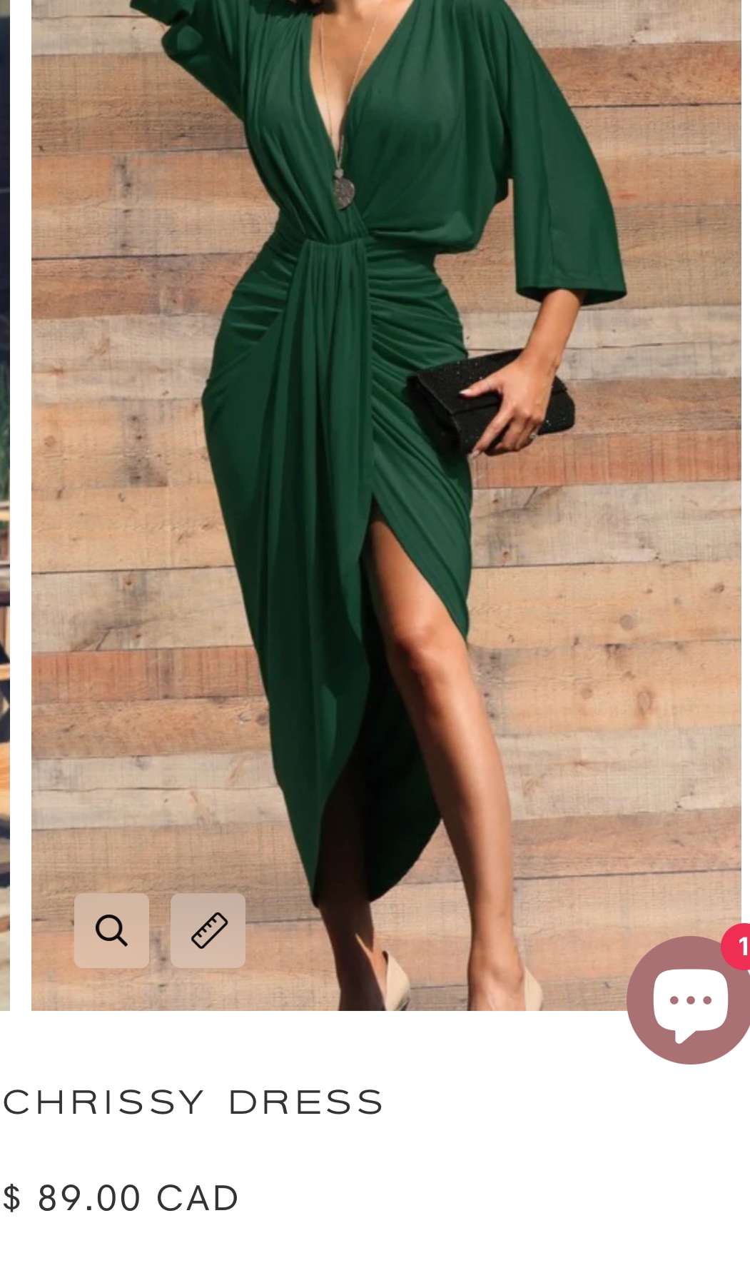 Chrissy Dress in hunter green image indicator(2)