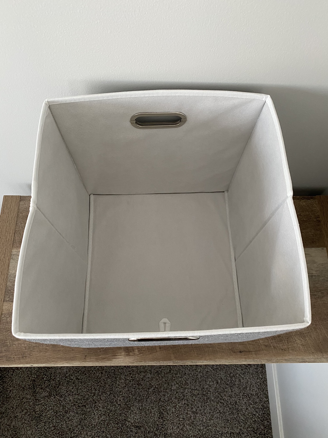 CANVAS Cube Fabric Drawer Basket, Grey - photo 3
