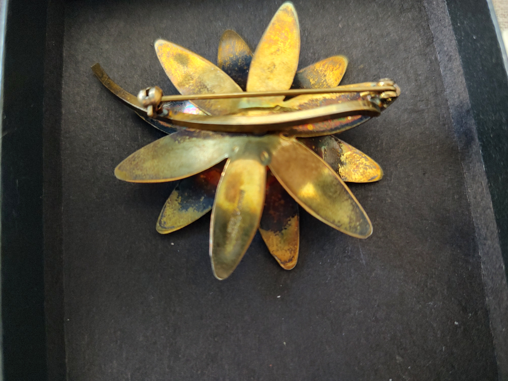 Vintage Norwegian Silver Enamel Brooch image indicator(3)