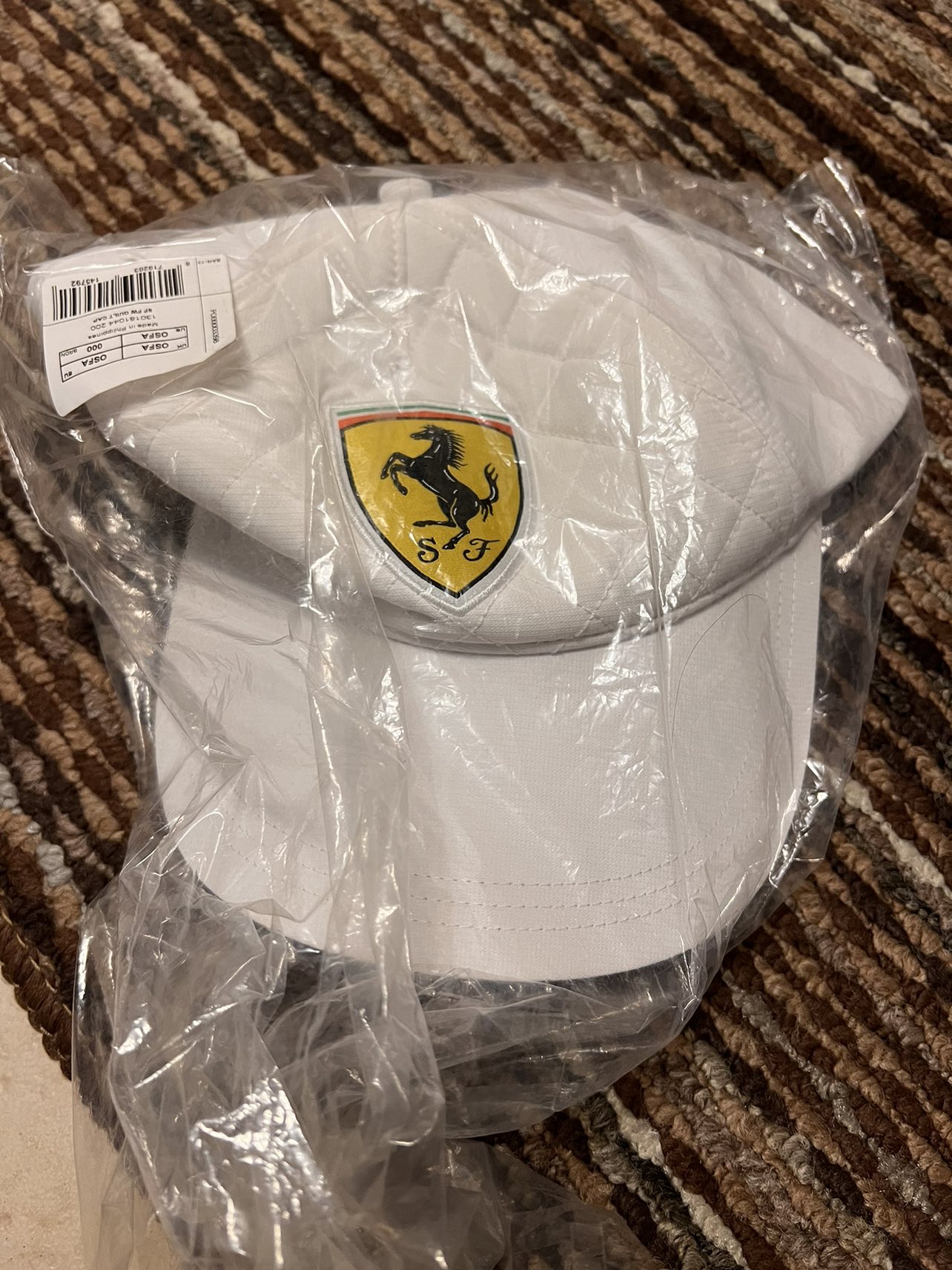 Ferrari White Quilted Cap thumbnail