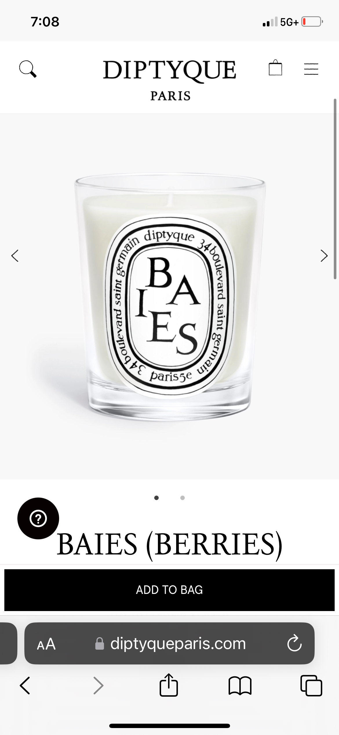 Diptyque BAIES (BERRIES) Classic Candle - photo 2