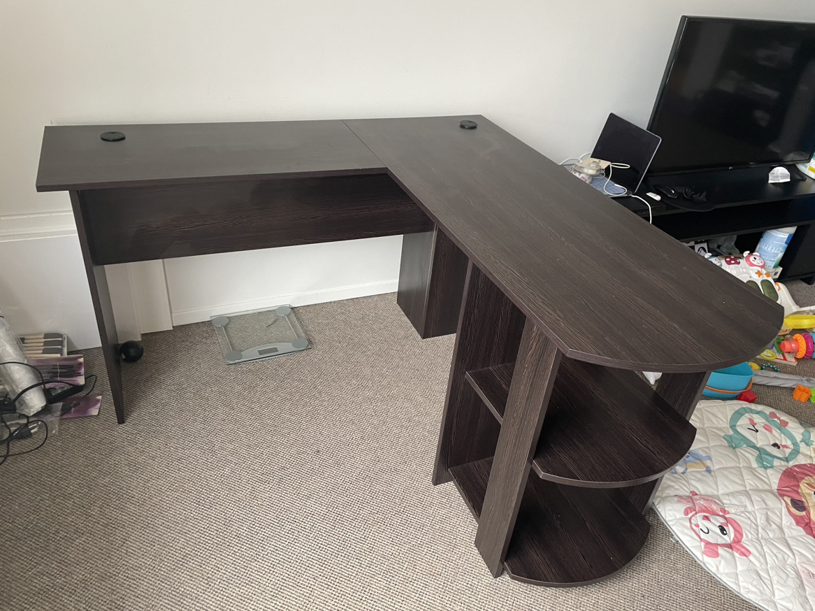 Study desk with attached bookcase - photo 5