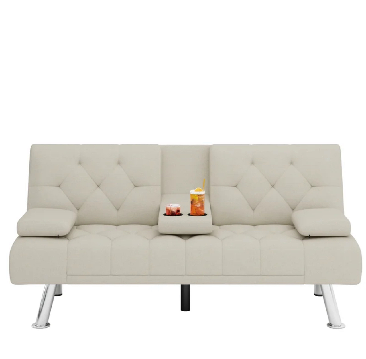 Quinillo 66.3" Linen Armless Sofa Bed - photo 3