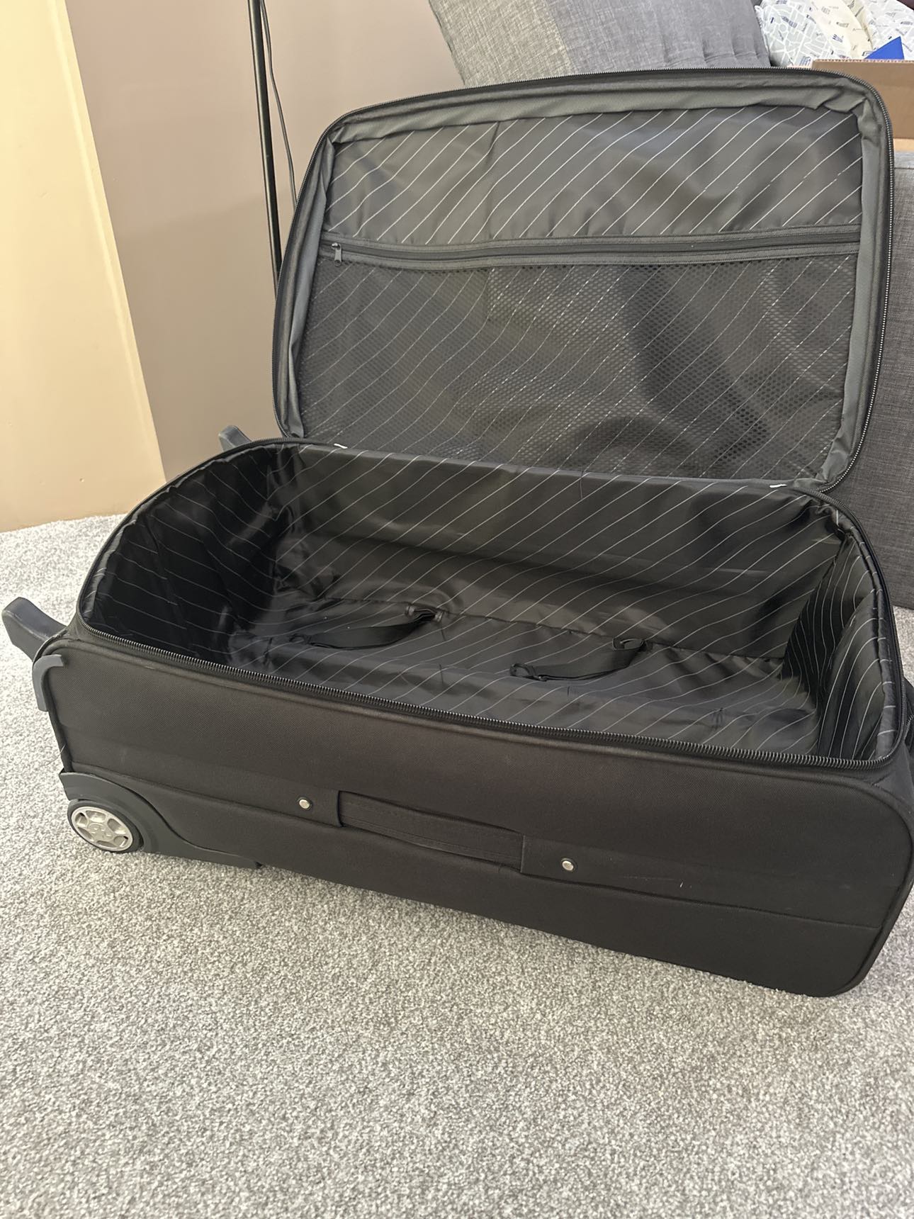 Black full size trolley luggage - photo 2