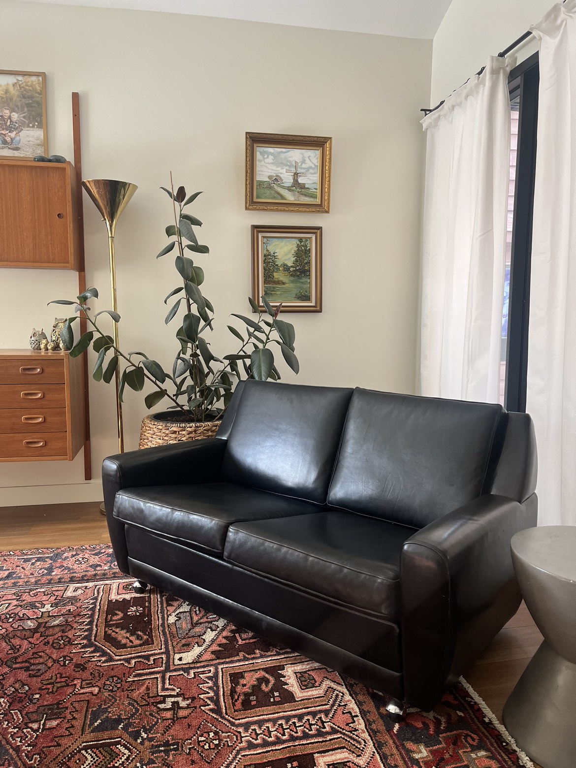 1970s High end German made mid century love seat