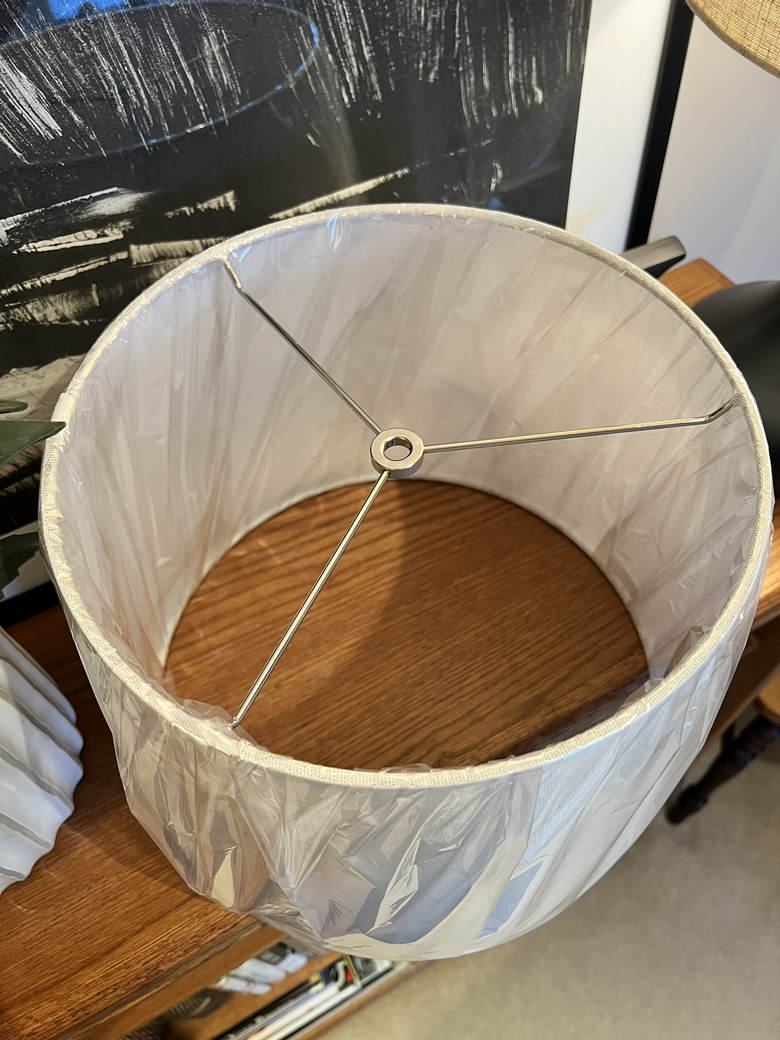 NEW White Woven Lampshade
