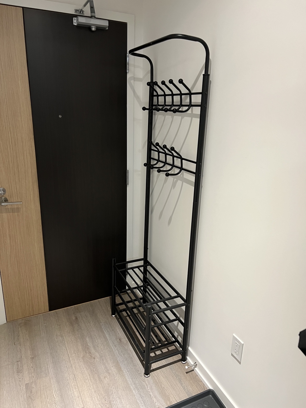 Hall Tree Shoe Shelf Coat Rack - photo 2