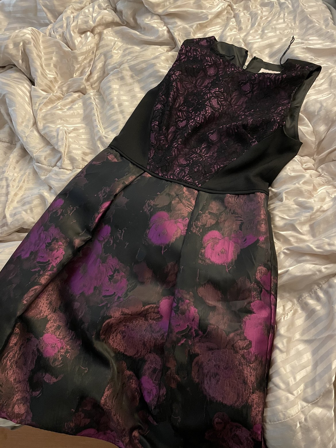 Fuscia Black Lace Dress!