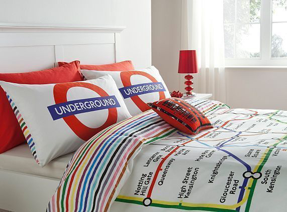 Reversible London Underground double duvet with 2 pillowcases 🥕 thumbnail