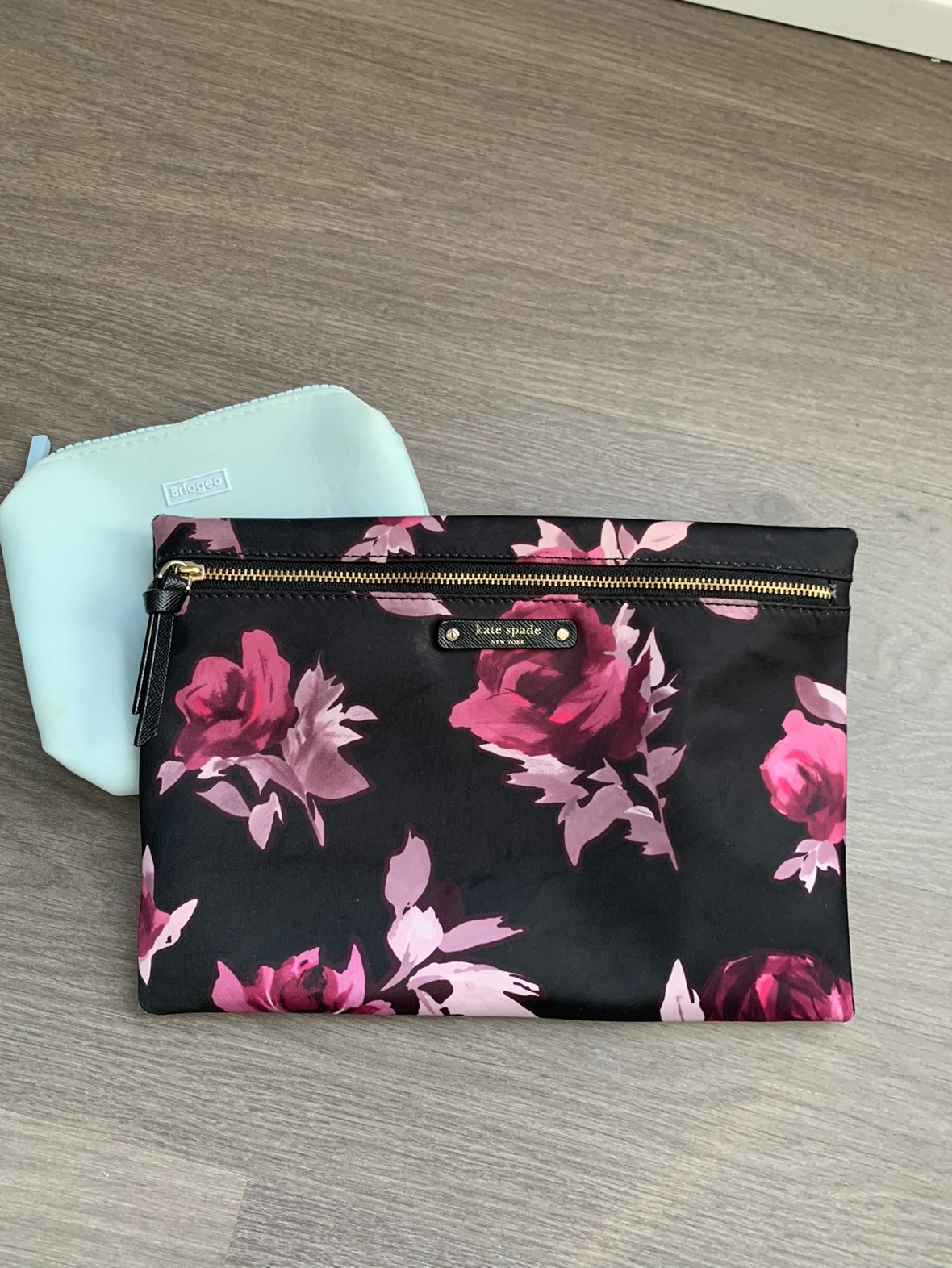 Kate Spade floral bag & Briogeo light blue bag — pickup only thumbnail