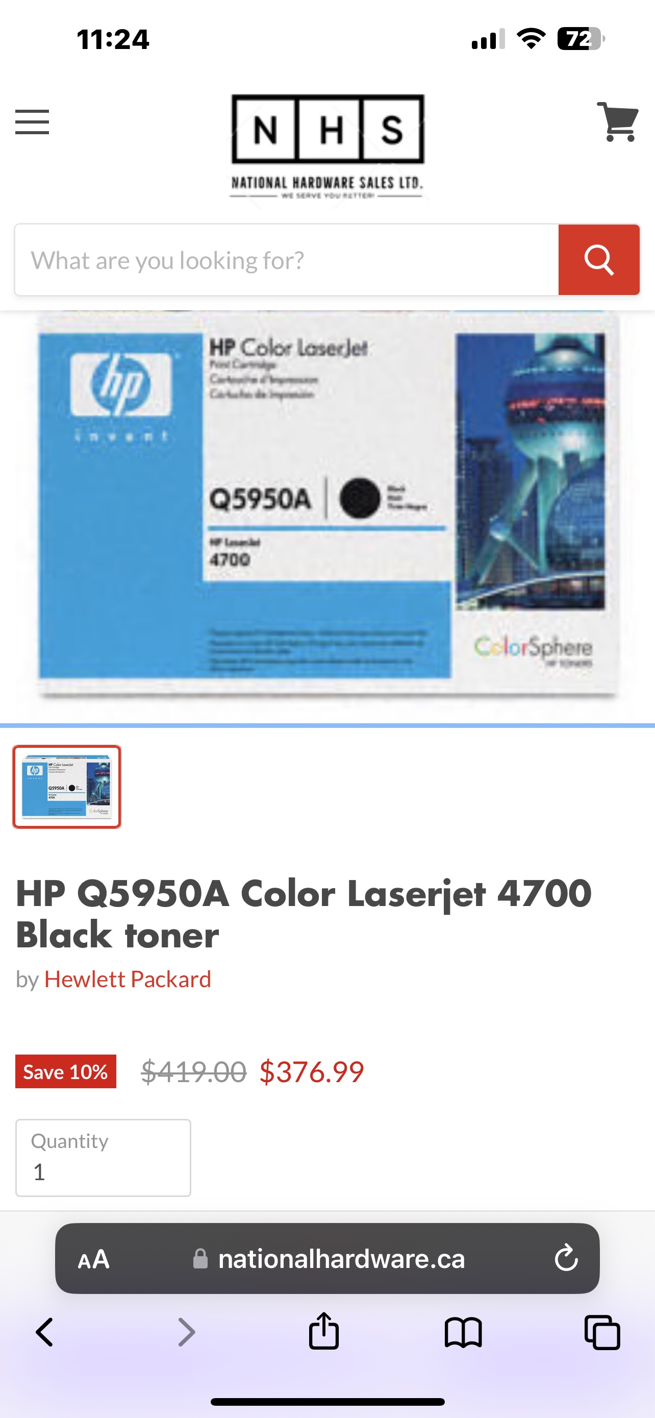 H p  printer colour in box brand new