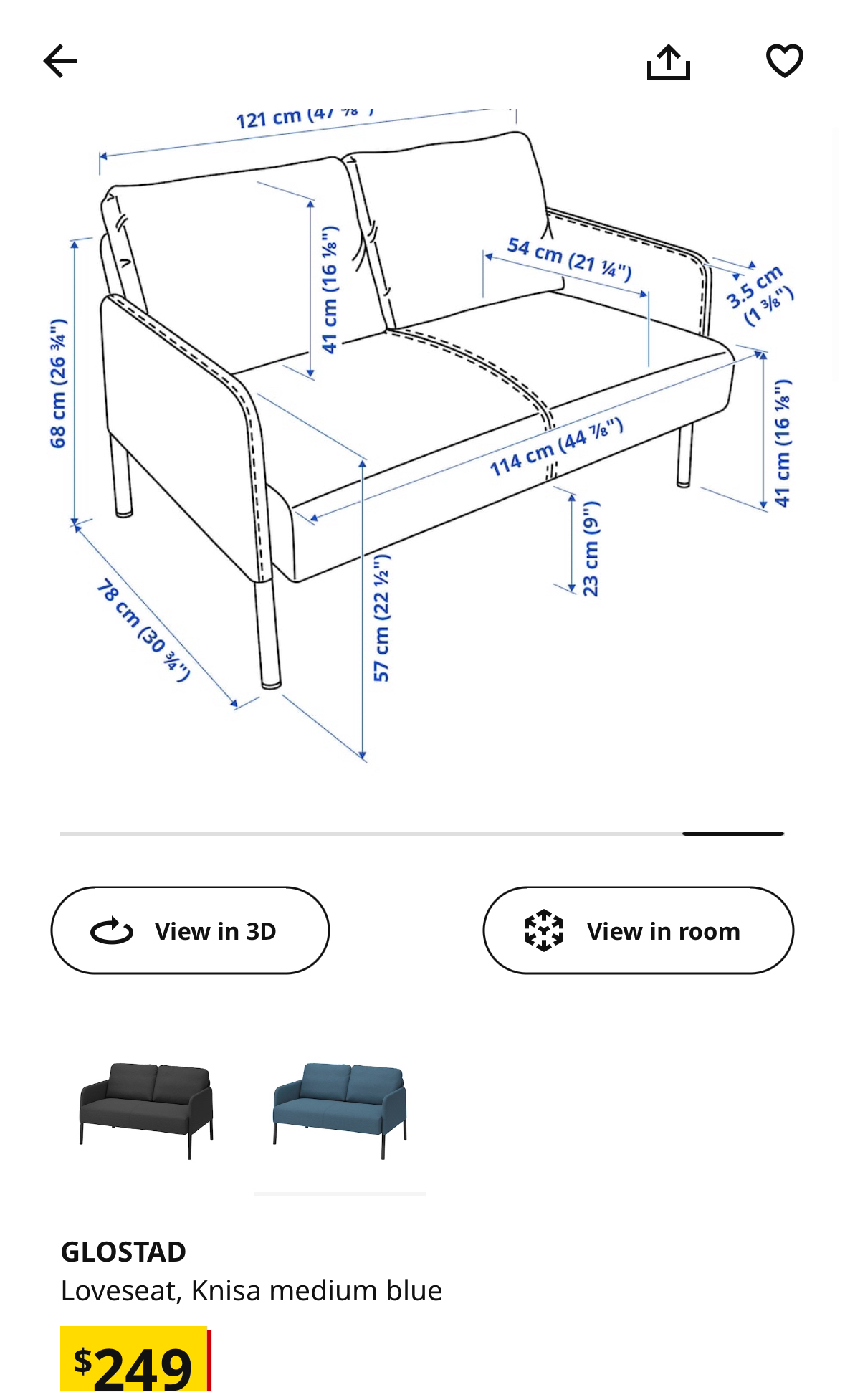 IKEA Love Seat Sofa - photo 5