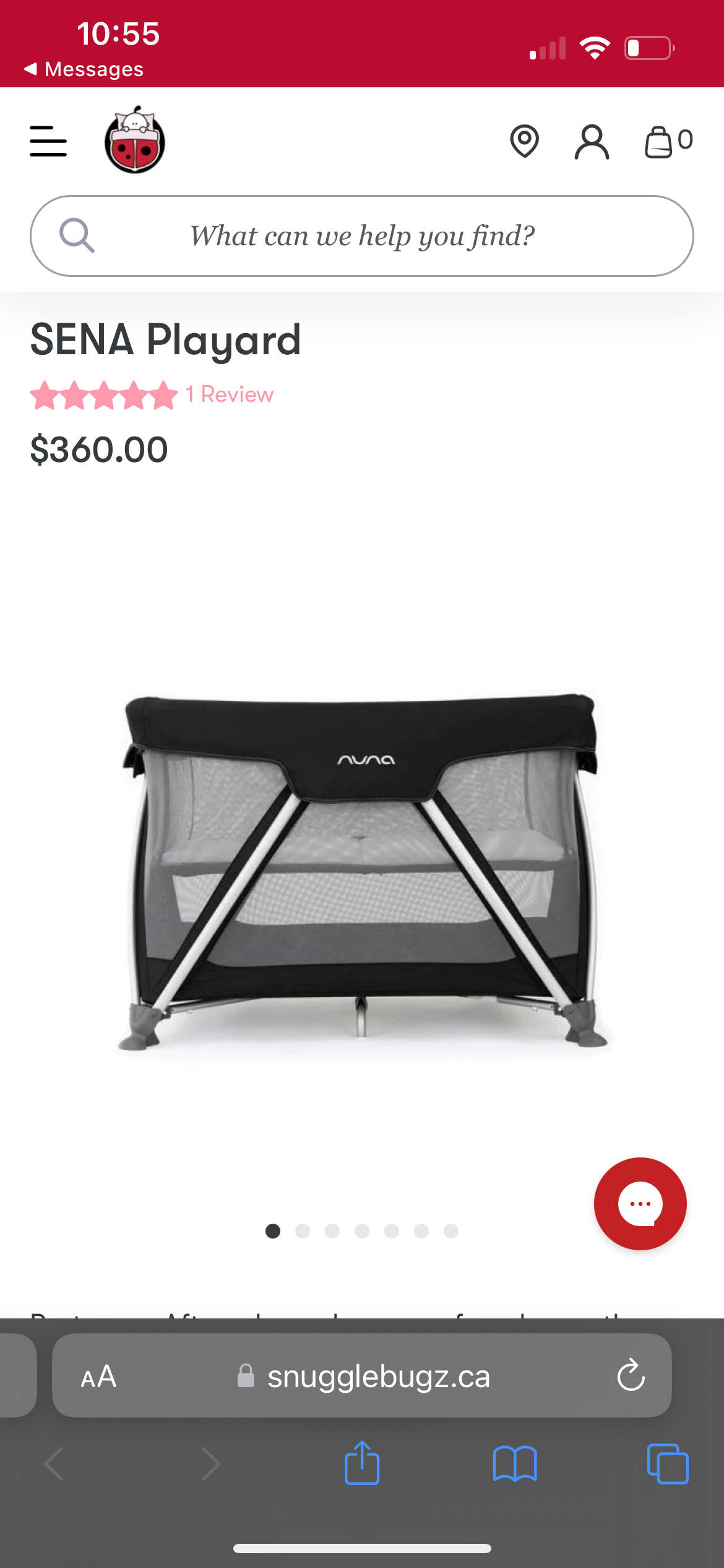 Nuna Sena play yard play pen pack and play EUC thumbnail