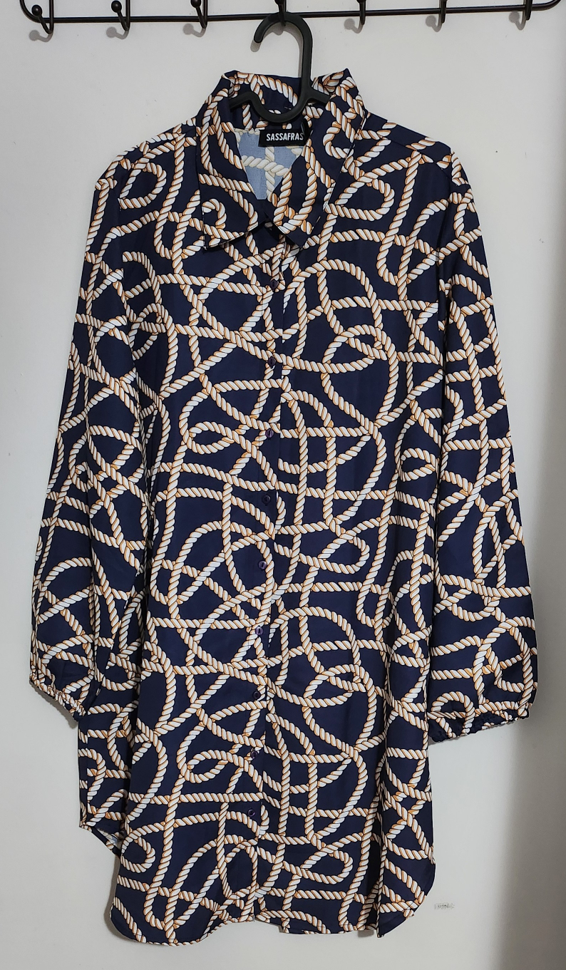 Women's Long Sleeve Button Down Tunic