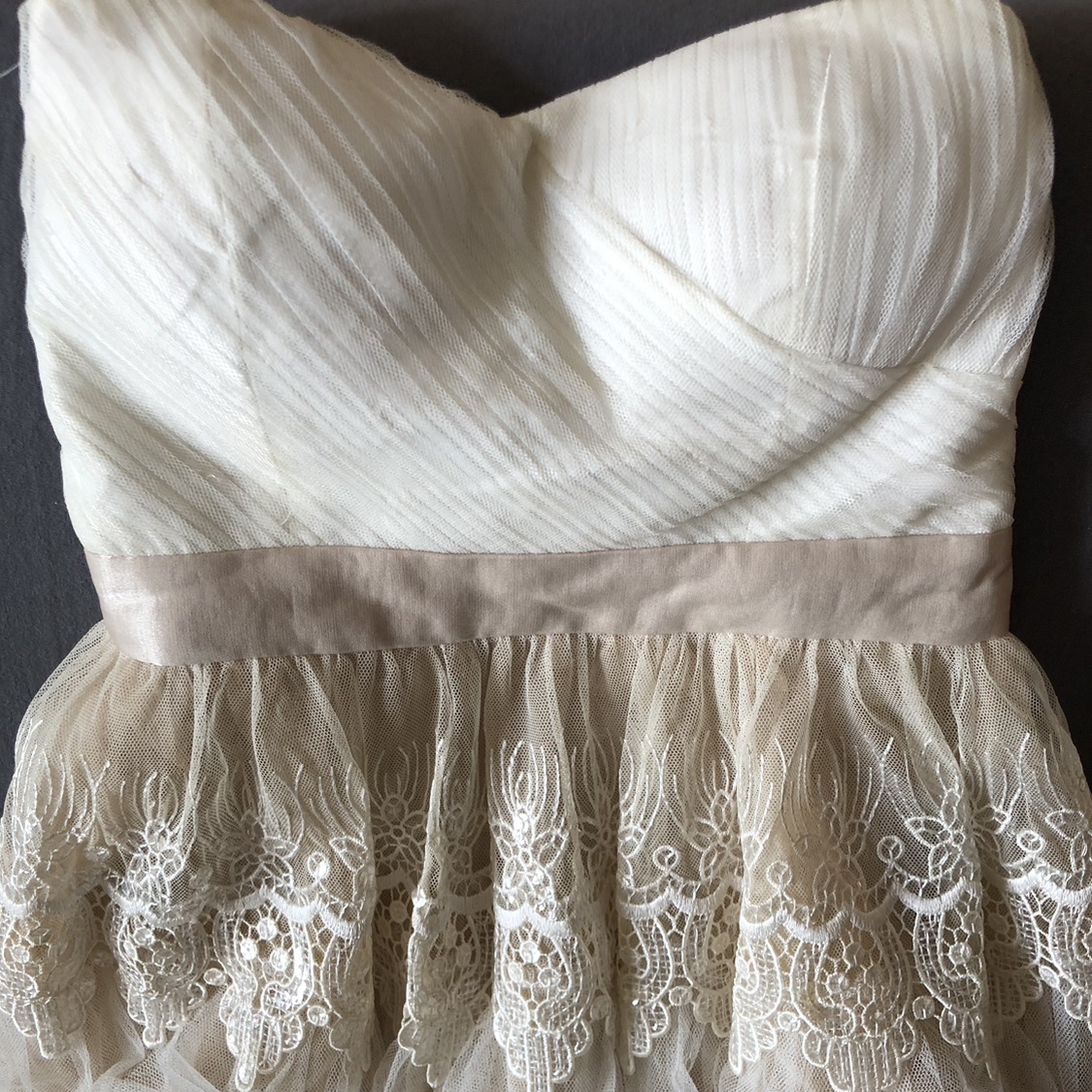 Cute White/Beige Dress image indicator(3)