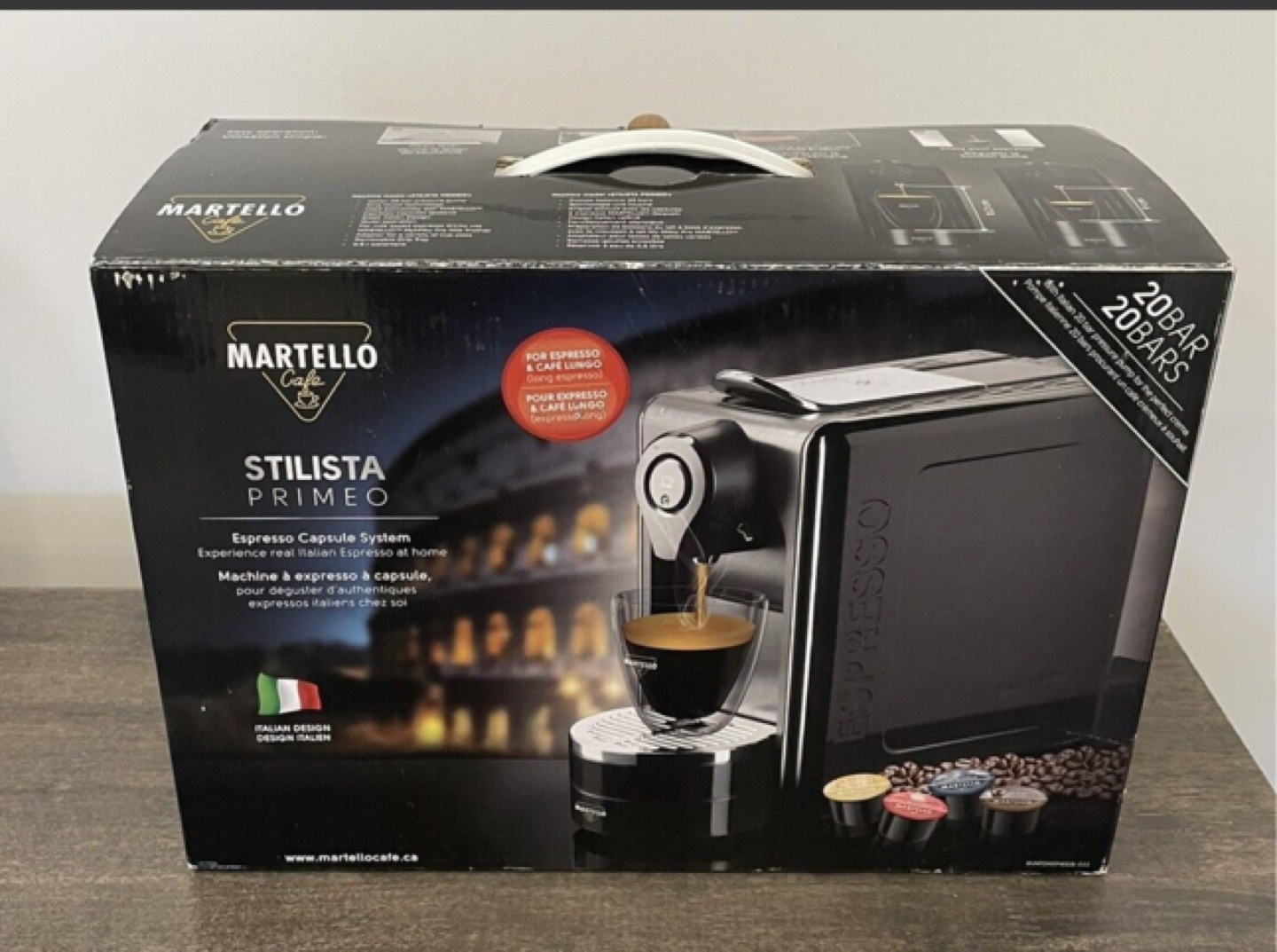 Espresso Cafe Machine Capsule System Stilista Primeo