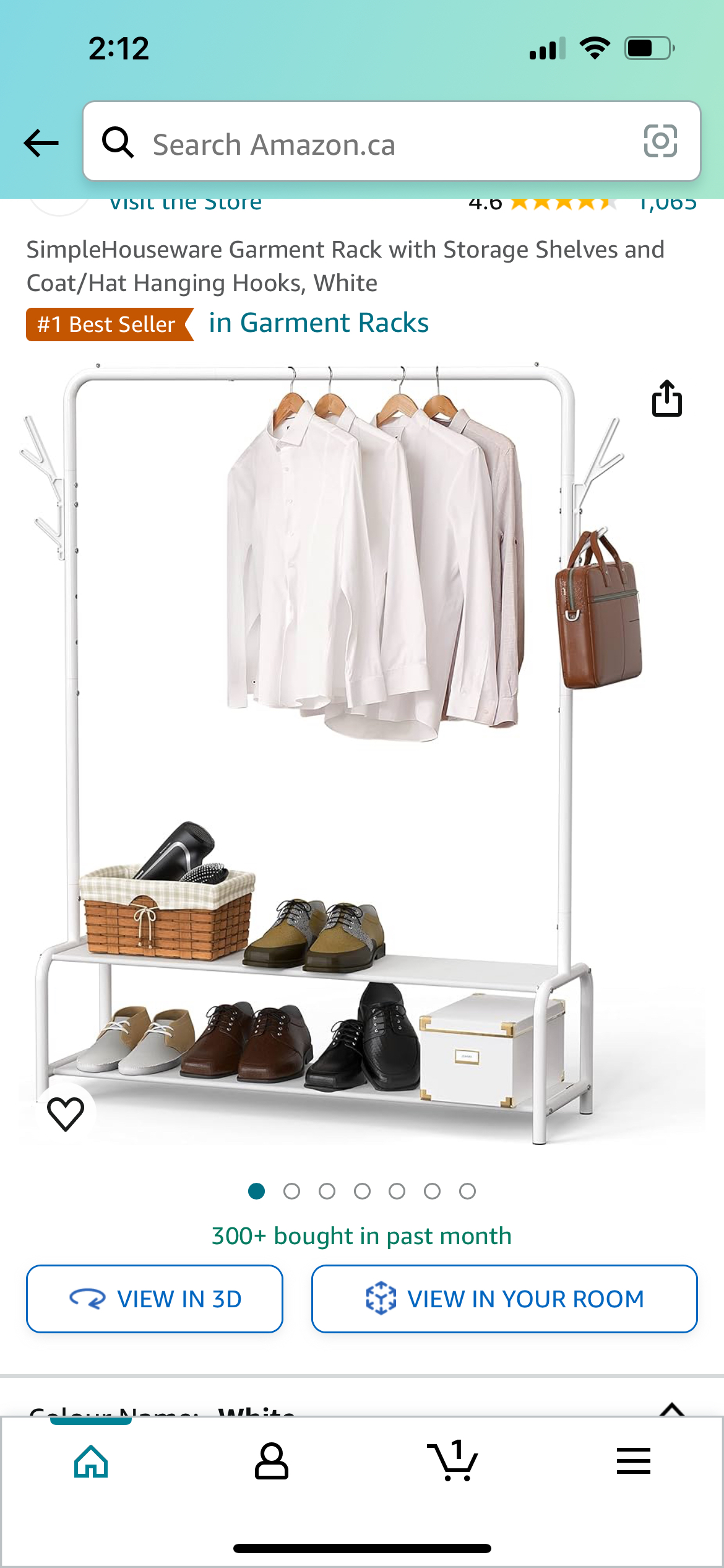 Garment rack from Amazon
