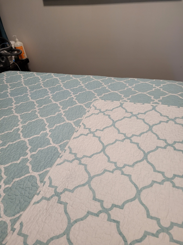 Turquoise & White Coverlet for Twin Bed - photo 2