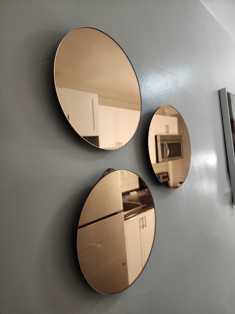 Mirrors rose gold (set of 3)