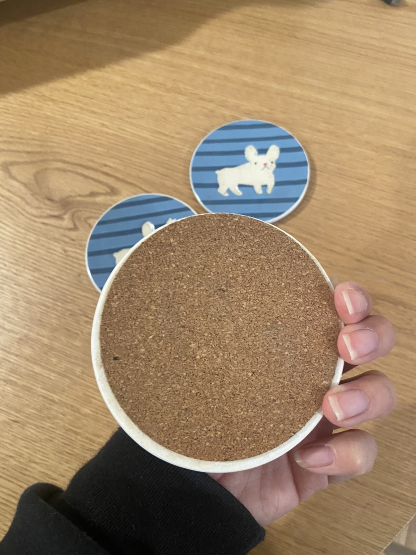 3 coasters with Frenchie design - photo 3
