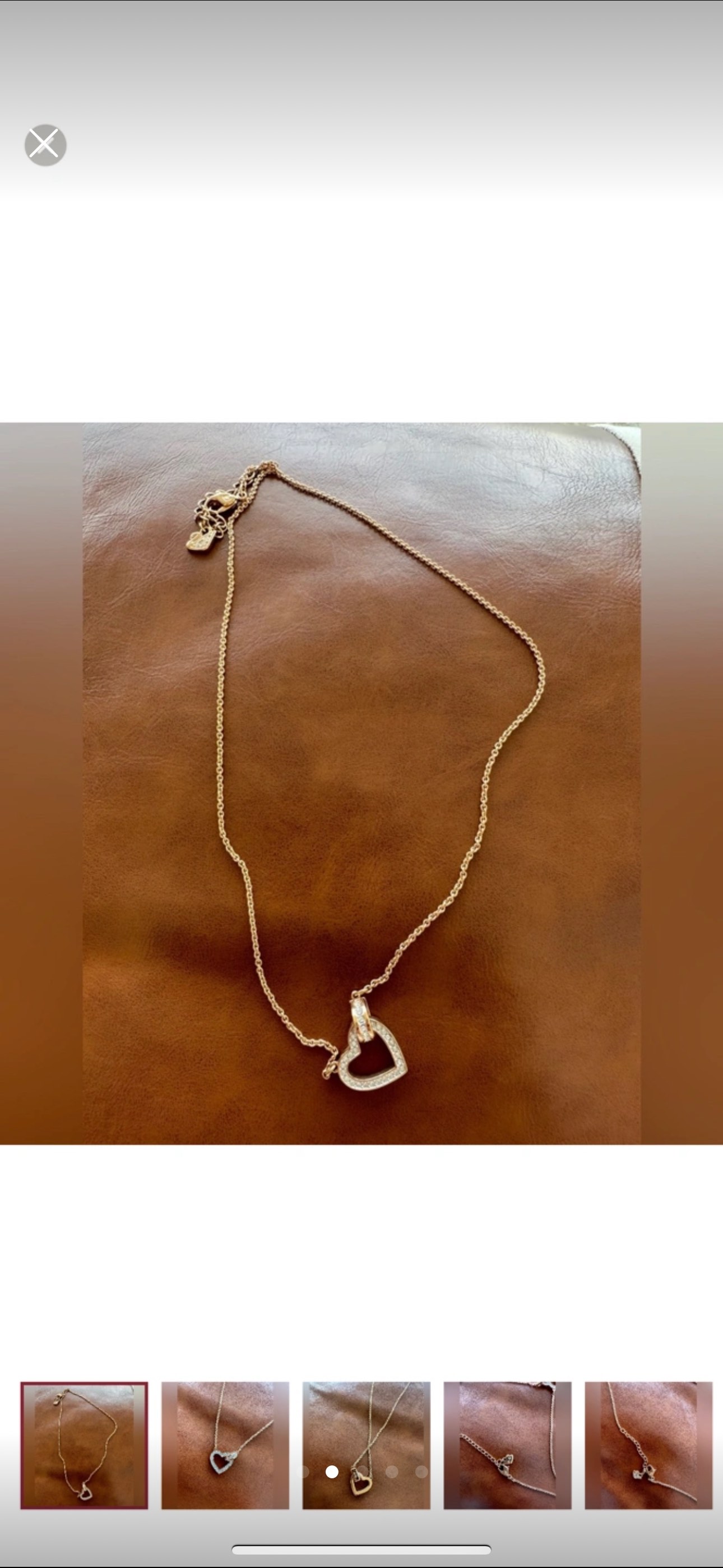 Swarovski rose gold plated necklace image indicator(2)