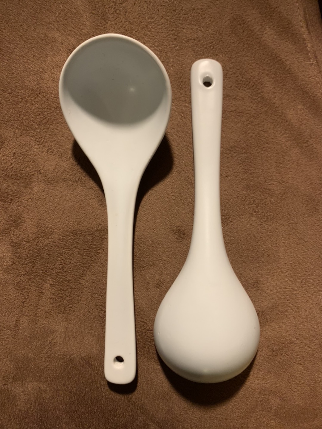 2 Korean Porcelain Soup Spoons #freecycle thumbnail