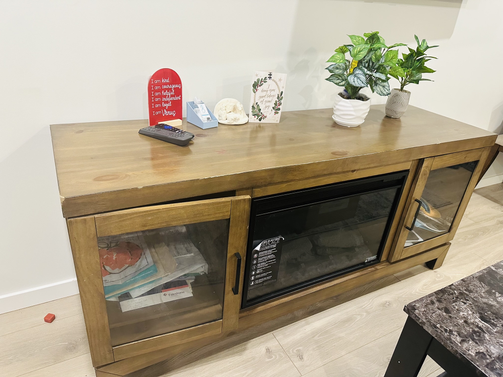 TV Console and Fireplace - photo 2